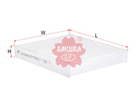 ไส้กรองอากาศห้องโดยสาร(Element) SAKURA, 1315 686, CA-19190, FORD (126651)