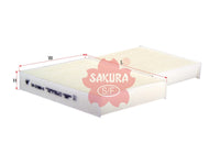 ไส้กรองอากาศในห้องโดยสาร(Element), SAKURA, 6447 VY, CA-21080-S, CITROEN (124738)