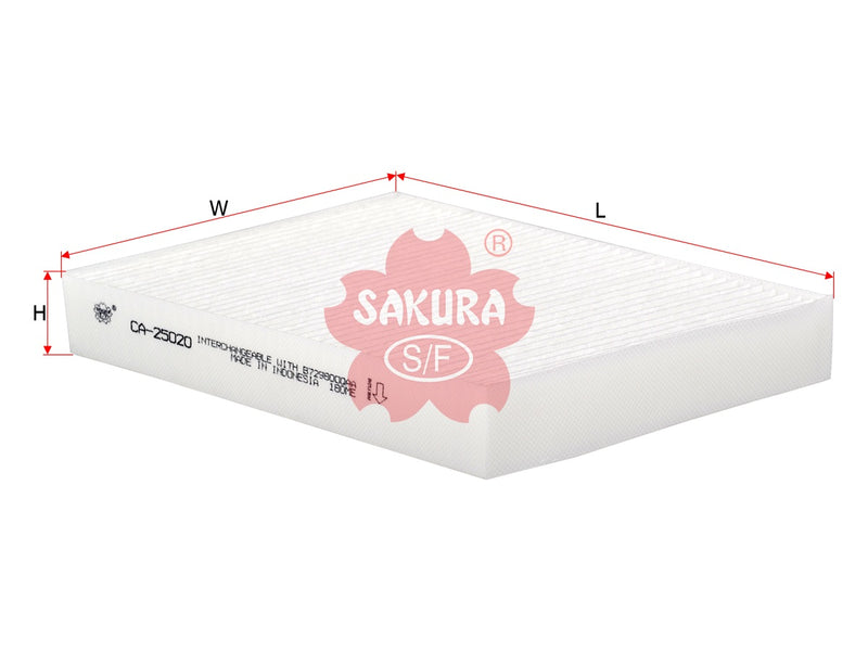 SAKURA,, Cabin Air Filter (Element), 77 00 424 098, CA-25020, RENAULT