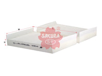 ไส้กรองอากาศห้องโดยสาร (Element), SAKURA, 221 830 07 18, CA-26070-S, MERCEDES-BENZ (124827)