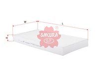 ไส้กรองอากาศห้องโดยสาร(Element), SAKURA, V30-31-1045-1, CA-26100, MERCEDES-BENZ (124815)