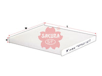 SAKURA,, Cabin Air Filter (Element), 97133-2E250, CA-28150, KIA