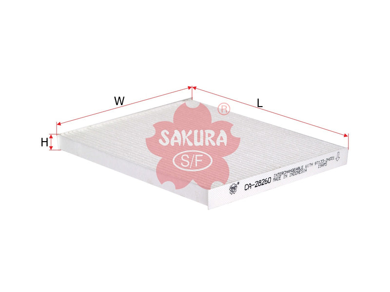SAKURA,, Cabin Air Filter (Element), 08790-2H000A, CA-28260, HYUNDAI