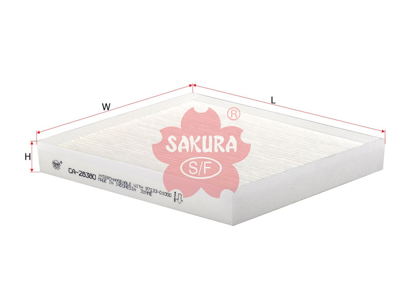 SAKURA,, Cabin Air Filter (Element), 97133-D3000, CA-28380, HYUNDAI