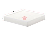 SAKURA,, Cabin Air Filter (Element), 97133-G6000, CA-29140, KIA