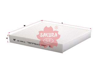Cabin Air Filter (ဒြပ်စင်)၊ SAKURA၊ 228946၊ CA-49010၊ MERCEDES-BENZ (123500)