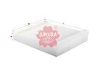 ไส้กรองอากาศห้องโดยสาร(ไส้กรอง) SAKURA, 166 830 02 18, CA-53870, MERCEDES-BENZ (124843)