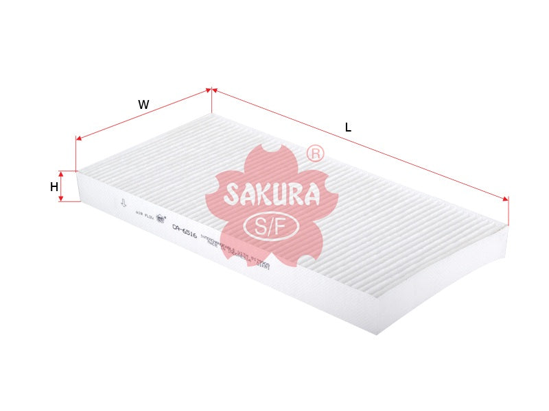 SAKURA,, Cabin Air Filter (Element), 93172299, CA-6516, SAAB