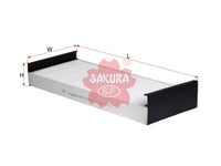 ไส้กรองอากาศห้องโดยสาร(Element) SAKURA, 81.61910-0029, CA-68020, ERF (125458)