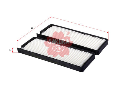 SAKURA,, Cabin Air Filter (Element), 68120-0803A, CA-89060, SSANG YONG