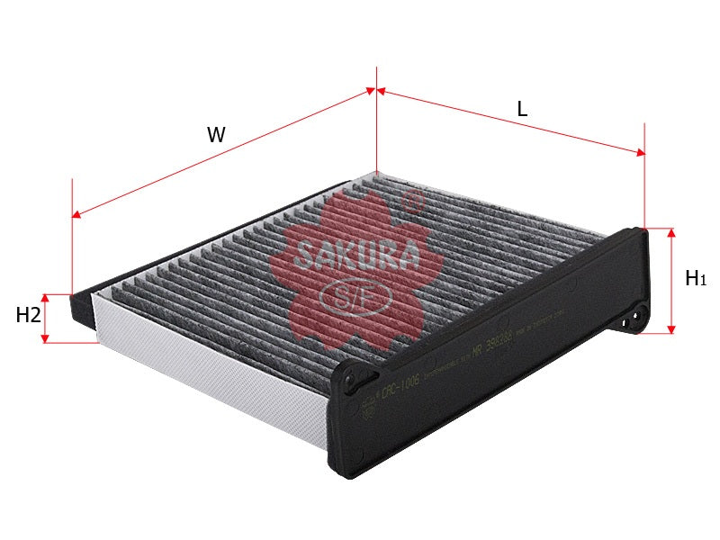 SAKURA,, Cabin Air Filter (Element), 7803A084, CAC-1006, MITSUBISHI