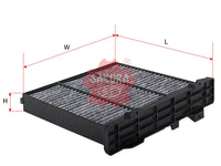 SAKURA,, Cabin Air Filter (Element), XR 500058D, CAC-10070, MITSUBISHI