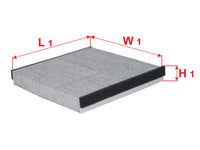 SAKURA,, Cabin Air Filter (Element), MSC 99132 T, CAC-10120, MITSUBISHI