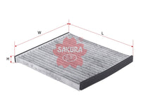 Cabin Air Filter (ဒြပ်စင်)၊ SAKURA၊ 88508-48020၊ CAC-1102၊ LEXUS (124288)