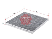 ไส้กรองอากาศแอร์(Element) , SAKURA, 08974-00830, CAC-1103, TOYOTA (123779)