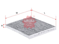 ไส้กรองอากาศห้องโดยสาร(Element) SAKURA, 88568-02030, CAC-1106, TOYOTA (123778)