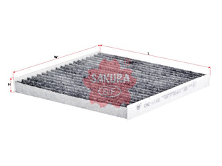 Cabin Air Filter (ဒြပ်စင်)၊ SAKURA၊ 87139-YZZ06၊ CAC-1110၊ TOYOTA (124325)