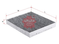 SAKURA,, Cabin Air Filter (Element), 87139-50060, CAC-1114, TOYOTA