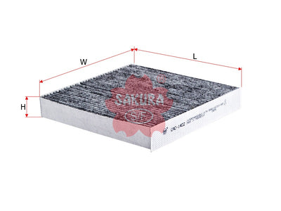 Cabin Air Filter (ဒြပ်စင်)၊ SAKURA၊ 95860-62J00-A00၊ CAC-1402၊ DAIHATSU (123843)