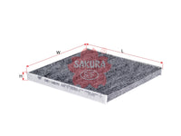 ไส้กรองอากาศแอร์(Element), SAKURA, 95861-54G00, CAC-14070, SUZUKI (123891)