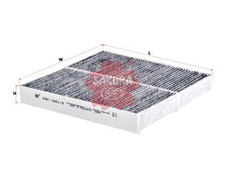 Cabin Air Filter (ဒြပ်စင်)၊ SAKURA၊ 80292-SCA-G01၊ CAC-1601-S၊ HONDA (126238)