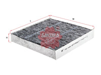Cabin Air Filter (ဒြပ်စင်)၊ SAKURA၊ 80291-SAA-E01၊ CAC-1605၊ SUZUKI (123885)