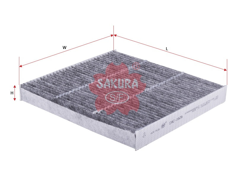 SAKURA,, Cabin Air Filter (Element), 80292-SWA-003, CAC-1606, HONDA