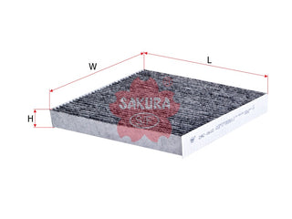 Cabin Air Filter (Element)၊ SAKURA၊ 80929-SEA-003၊ CAC-1610၊ HONDA (126343)