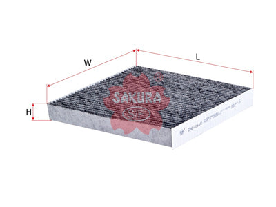 SAKURA,, Cabin Air Filter (Element), 80929-SEA-003, CAC-1610, HONDA