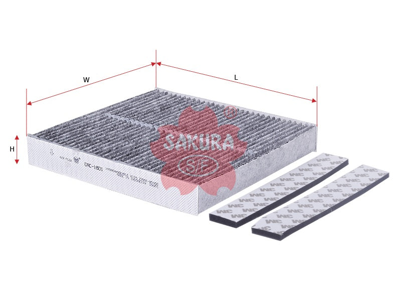 SAKURA,, Cabin Air Filter (Element), 999M1-VS801, CAC-1801, NISSAN