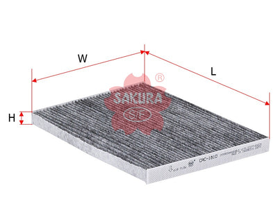 ไส้กรองอากาศห้องโดยสาร(Element), SAKURA, 95861-51Z00, CAC-1810, NISSAN (123897)