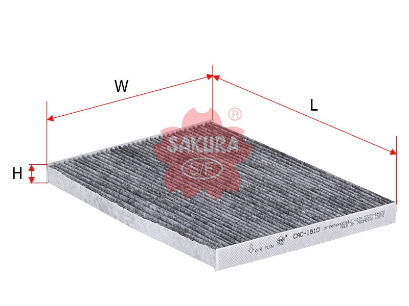 ไส้กรองอากาศห้องโดยสาร(Element), SAKURA, 95861-51Z00, CAC-1810, NISSAN (123897)