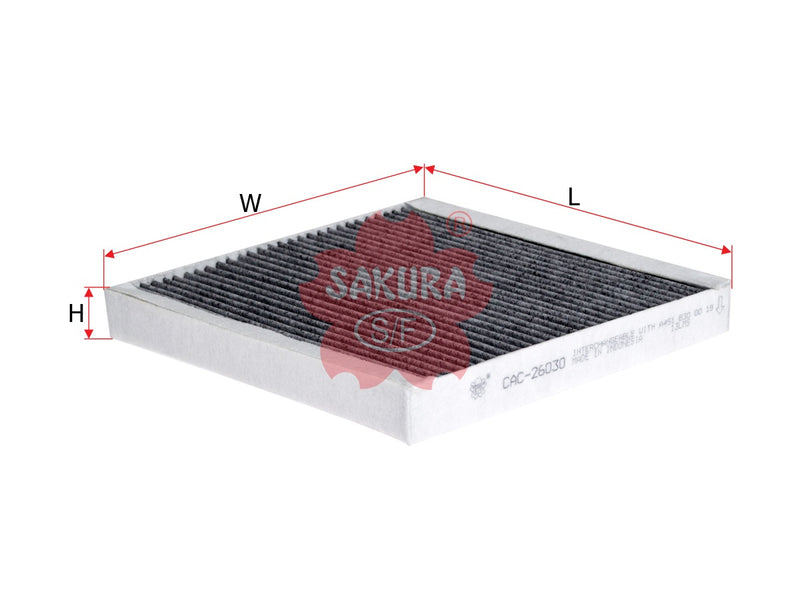 SAKURA,, Cabin Air Filter (Element), A451 830 00 18, CAC-26030, SMART