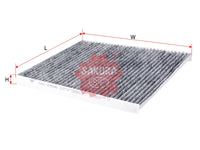 SAKURA,, Cabin Air Filter (Element), P87902 F000 A, CAC-29040, KIA