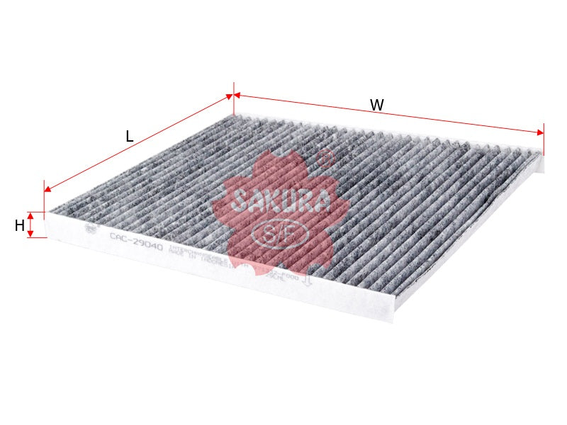 ไส้กรองอากาศห้องโดยสาร(Element), SAKURA, P87902 F000 A, CAC-29040, KIA (126039)