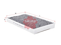 SAKURA,, Cabin Air Filter (Element), 65 31 9 171 858, CAC-30050, BMW