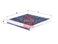 SAKURA,, Cabin Air Filter (Element), 64 31 9 195 193, CAC-30100, BMW