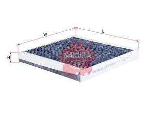 SAKURA,, Cabin Air Filter (Element), 64 31 9 195 193, CAC-30100, BMW