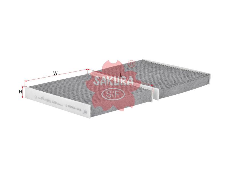 SAKURA,, Cabin Air Filter (Element), 64 11 9 272 642, CAC-30960-S, BMW