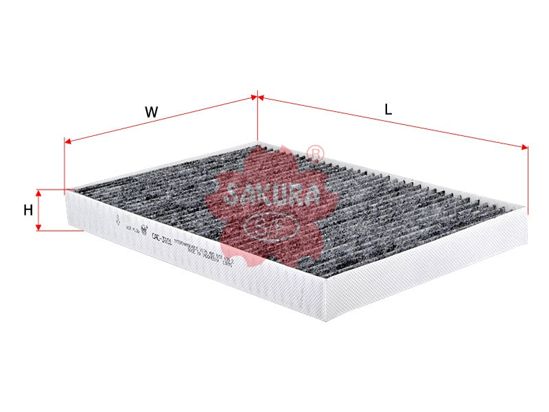SAKURA,, Cabin Air Filter (Element), 8E0 819 439, CAC-3101, AUDI