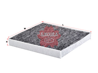 Cabin Air Filter (ဒြပ်စင်)၊ SAKURA၊ 2Q0 819 653၊ CAC-31130၊ AUDI (123558)
