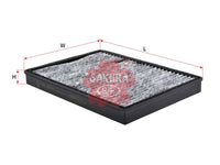 Cabin Air Filter (ဒြပ်စင်)၊ SAKURA၊ 22753219၊ CAC-65180၊ VAUXHALL (123337)