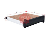 Cabin Air Filter (ဒြပ်စင်)၊ SAKURA၊ 7803A084၊ CAV-1006၊ MITSUBISHI (124903)
