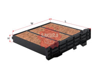 ไส้กรองอากาศห้องโดยสาร(Element), SAKURA, 7803A027, CAV-10100, MITSUBISHI (124982)