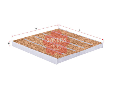 SAKURA,, Cabin Air Filter (Element), 19334596, CAV-1101, TOYOTA