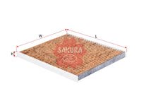 ไส้กรองอากาศแอร์(Element), SAKURA, V70-30-0002-1, CAV-1103, TOYOTA (123774)