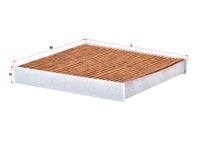 Cabin Air Filter (Element)၊ SAKURA၊ 87139-30100-79၊ CAV-11400၊ TOYOTA (124305)