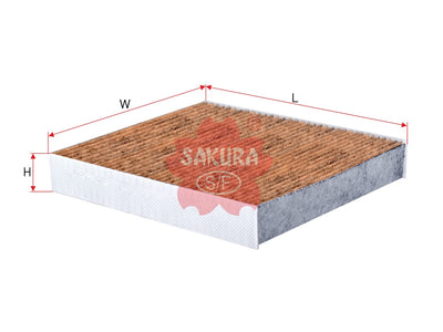 ไส้กรองอากาศห้องโดยสาร(Element), SAKURA, 95850-61M00-000, CAV-14970, SUZUKI (123808)