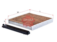 ไส้กรองแอร์(Element) , SAKURA, 08R79-TG1-700, CAV-16131-S, HONDA (126251)