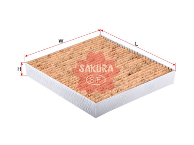 SAKURA,, Cabin Air Filter (Element), 6479000000000, CAV-18120, CITROEN